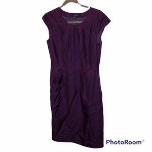 Banana Republic  AMETHYST EASTER 100% silk purple shift dress 6